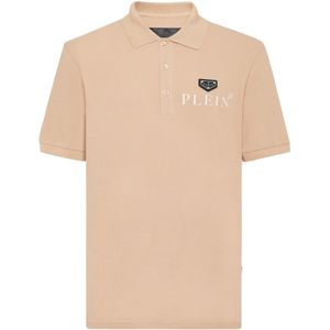 Philipp Plein, Heren, Tops, Beige, Maat: S Katoen,
