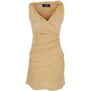 Jacquemus, Dames, Jurken, Beige, Maat: 2XS Katoen,