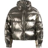 Michael Kors - Cropped Puffer Jacket - Grijs - Dames - Nylon