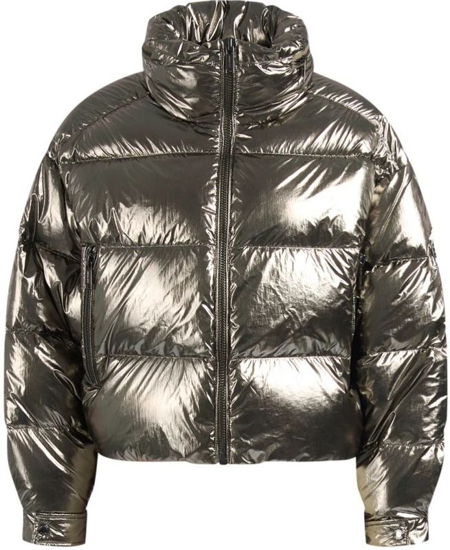 Michael Kors - Cropped Puffer Jacket - Grijs - Dames - Nylon