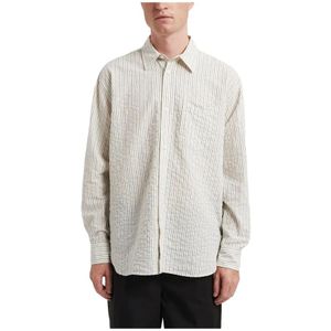 Norse Projects, Heren, Overhemden, Beige, Maat: S Katoen,