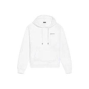 Jacquemus Geborduurd Logo Sweatshirt , White , Dames , Maat: L