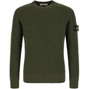 Stone Island, Heren, Truien, Groen, Maat: M