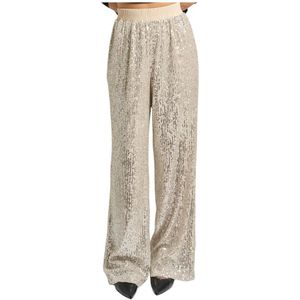 BOSS - C_Tilloi - Broek - Beige - Wide Leg - High Waist