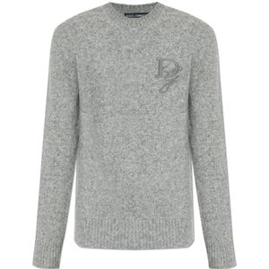 Dolce & Gabbana, Heren, Truien, Grijs, Maat: 2XL Wol,