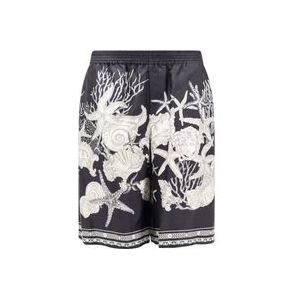 Versace Barocco Sea Print Zijden Bermuda Shorts , Black , Heren , Maat: S