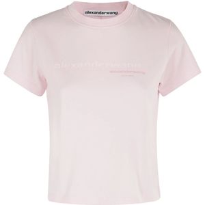 Alexander Wang, Dames, Tops, Roze, Maat: S Katoen,