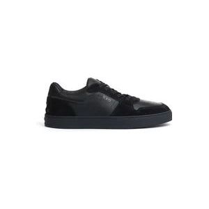 Tod's Zwarte Leren Sneakers Aw24 , Black , Heren , Maat: 41 1/2 EU