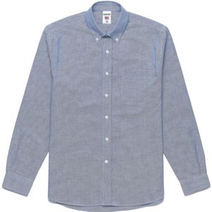 Sebago, Heren, Overhemden, Blauw, Maat: S Katoen,