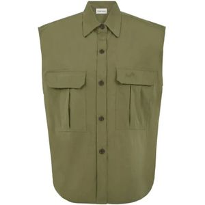 P.a.r.o.s.h., Dames, Blouses & Shirts, Groen, Maat: M