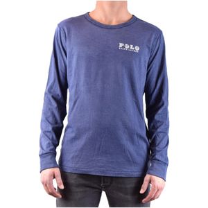 Polo Ralph Lauren, Heren, Tops, Blauw, Maat: M Katoen,