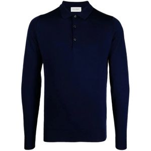 John Smedley, Heren, Tops, Blauw, Maat: L Wol,