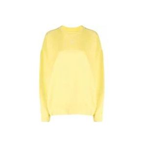 Autry Lime Bicolor Sweatshirt Dameskleding , Yellow , Dames , Maat: M
