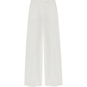 Max Mara, Dames, Broeken, Wit, Maat: S Zijde,