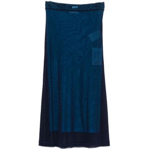 Off White, Dames, Rokken, Blauw, Maat: S