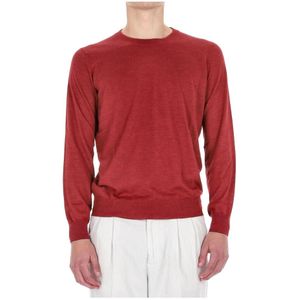 Brunello Cucinelli, Heren, Truien, Rood, Maat: M Linnen,