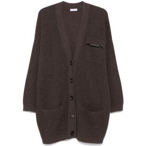 Brunello Cucinelli, Dames, Truien, Bruin, Maat: M Kasjmier,