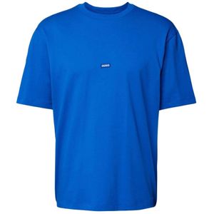 Hugo, Heren, Tops, Blauw, Maat: M Katoen,