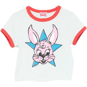 Kenzo, Dames, Tops, Blauw, Maat: S Katoen,