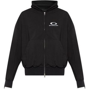 Balenciaga, Dames, Sweatshirts & Hoodies, Zwart, Maat: M