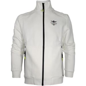 Aeronautica Militare, Heren, Sweatshirts & Hoodies, Wit, Maat: L Katoen,