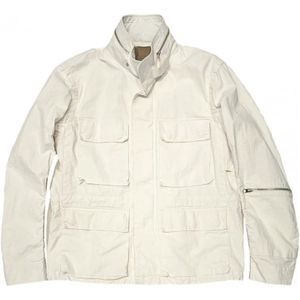 Ten C, Heren, Jassen, Wit, Maat: S Linnen,