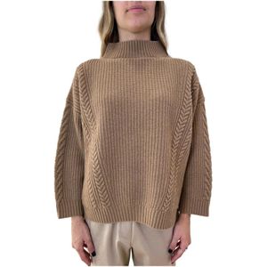 Weekend Max Mara, Dames, Truien, Bruin, Maat: S Wol,