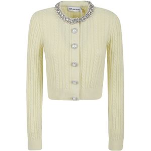 Self Portrait, Dames, Truien, Geel, Maat: XS Wol,