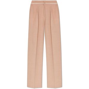 Forte Forte, Dames, Broeken, Roze, Maat: XS Leer,