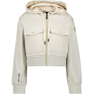 Moncler, Dames, Sweatshirts & Hoodies, Grijs, Maat: M Katoen,