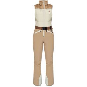 Moncler, Dames, Sport, Beige, Maat: XS Leer,