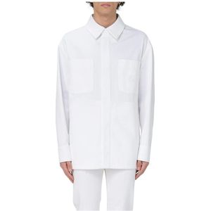 Fendi, Heren, Overhemden, Wit, Maat: M Katoen,