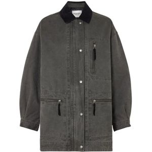 Isabel Marant, Dames, Jassen, Zwart, Maat: L Denim,