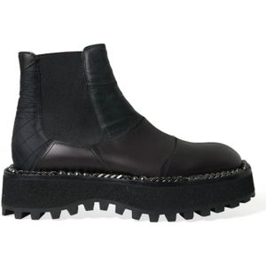 Dolce & Gabbana, Dames, Schoenen, Zwart, Maat: 39 EU Leer,