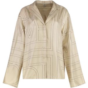 Totême - Zijde Twill Shirt - Zwart - 100% Zijde