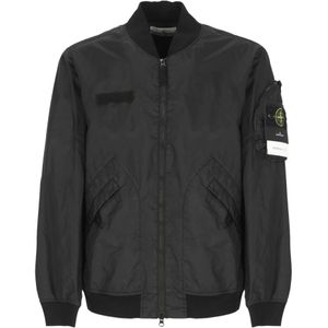 Stone Island, Heren, Jassen, Zwart, Maat: L