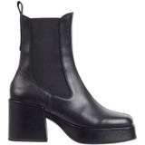 Tommy Hilfiger - Womens Boots - Chelsea Boots - Zwart - Leer