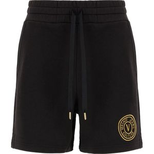 Versace Jeans Couture, Dames, Korte broeken, Zwart, Maat: M Katoen,