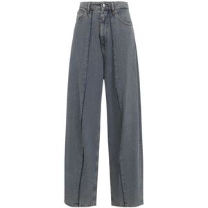 MM6 Maison Margiela, Dames, Jeans, Grijs, Maat: W26 Katoen,