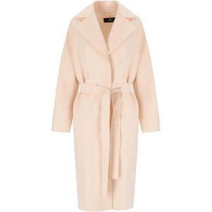 Elisabetta Franchi, Dames, Mantels, Roze, Maat: S Wol,