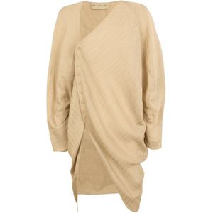 Cortana, Dames, Blouses & Shirts, Beige, Maat: XS Linnen,