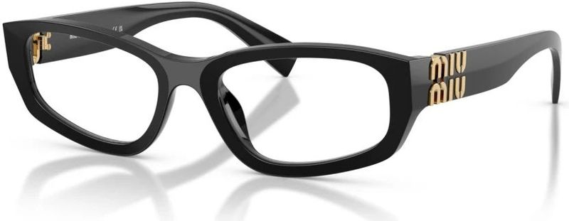 Miu Miu - Rechthoekige Brillen - Zwart - Acetaat