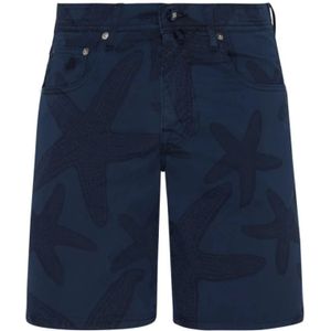 Vilebrequin, Heren, Korte broeken, Blauw, Maat: W30 Gabardine,