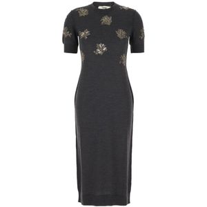 Fendi, Dames, Jurken, Grijs, Maat: S