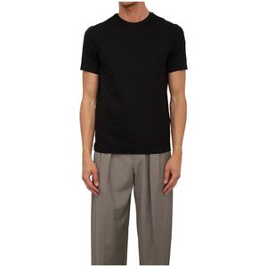 Emporio Armani, Heren, Tops, Zwart, Maat: 2XL Katoen,