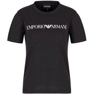 Emporio Armani, Dames, Tops, Blauw, Maat: S Jersey,