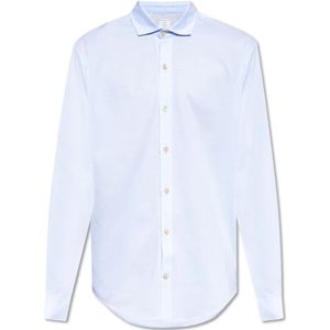 Eleventy, Heren, Overhemden, Blauw, Maat: S Katoen,