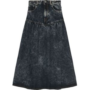 Ganni, Dames, Rokken, Blauw, Maat: S Denim,