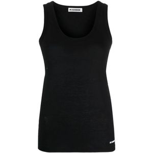 Jil Sander, Dames, Tops, Wit, Maat: M Katoen,