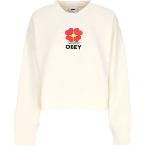 Obey, Dames, Sweatshirts & Hoodies, Beige, Maat: S Fleece,